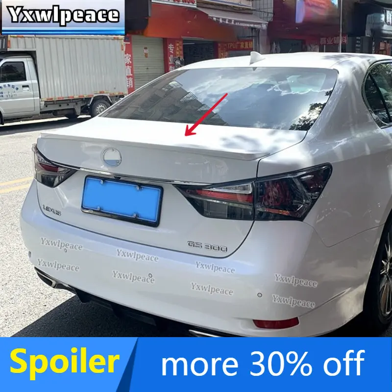 

For Lexus GS Spoiler GS300 GS350 2012 -2017 ABS Material Unpainted Color Car Rear Trunk Lip Spoiler Sport Kit Accessories