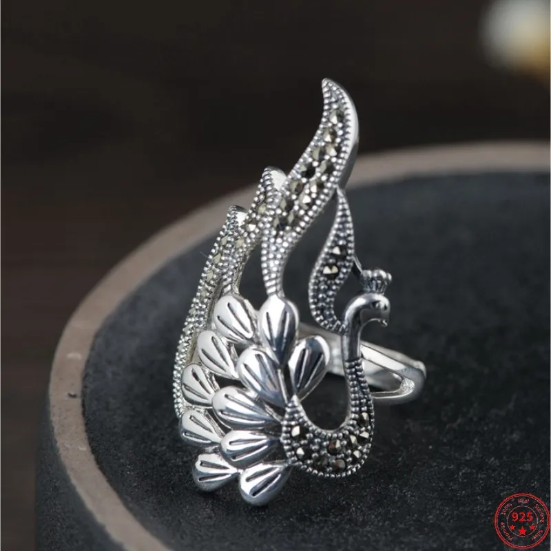 

Женское кольцо из серебра 925 пробы, регулируемое