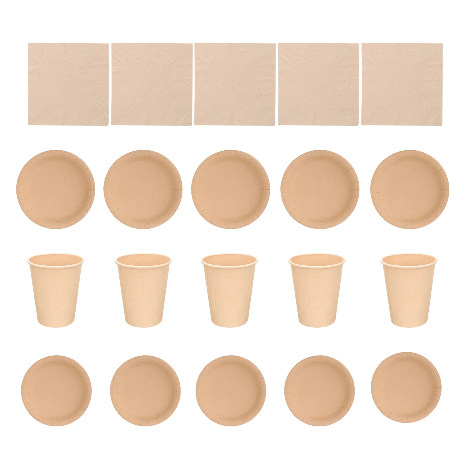 

1 Set Paper Food Plates Party Food Plates Disposable Dinner Plates Cup Towels Kit