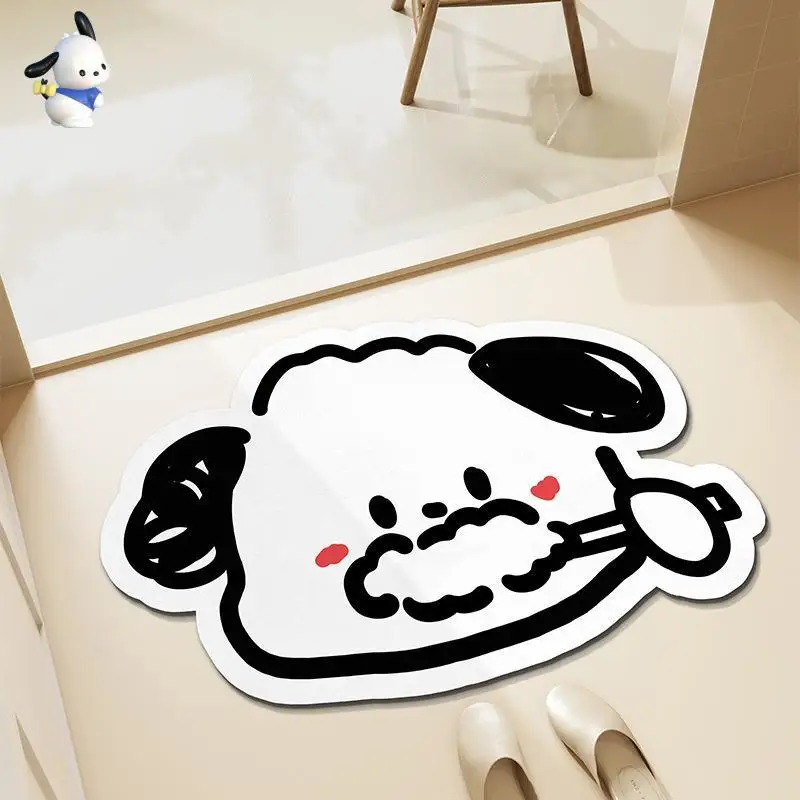 

Kawaii Pochacco Bathroom Absorbent Floor Mat Sanrio Anime Children Diatom Mud Cushion Cartoon Cute Room Floor Mats Anti-Skid Toy