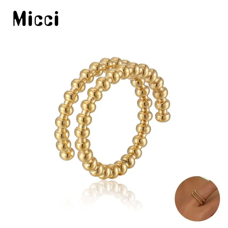 

Micci Punk Metal Geometric Round Punk Ring Open Index Finger Accessory 18K Gold Tail Ring Ladies Jewelry Gifts 2022 Trends