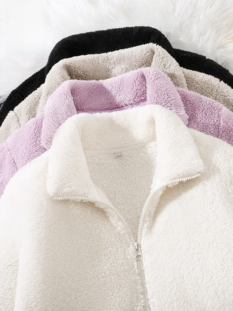 Zhenvis плюшевая верхняя одежда для женщин осень и зима 2024 новый кардиган на