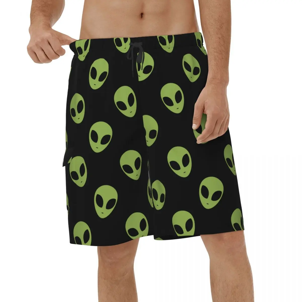 

Casual Shorts Aliens 3D Men's Briefs Men Beach Shorts