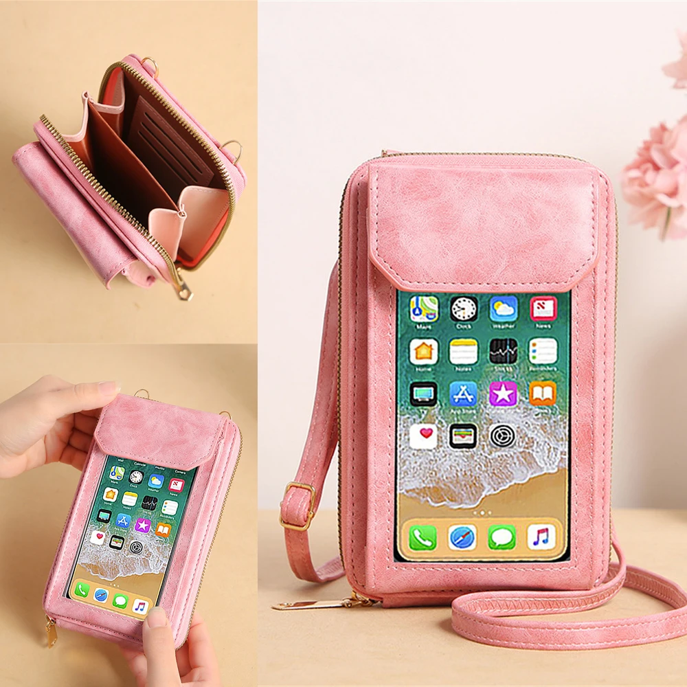 

Fashion Women's Bag 2023 Trend Women Touch Screen Crossbody Cell Phone Bag Purses Wallet Women Mobile Phone Bag Brand Designer