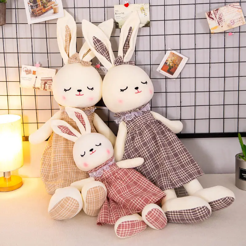 

50cm/65cm/80cm Fashion Cute Rabbit Doll Stuff Animal Toy Sleeping Mate for Kids Birthday Gift