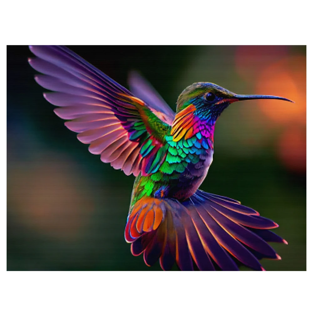 

5D алмазная Радужная Колибри квадратная/круглая Алмазная вышивка мозаика животные картина подарок