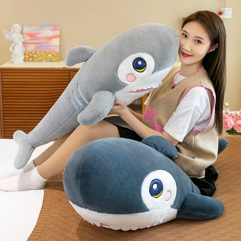 

Cartoon Soft Bite Shark Plush Toy Stuffed Sea Animal Fish Pillow Appease Cushion Gift For Children Kid Sleeping Doll