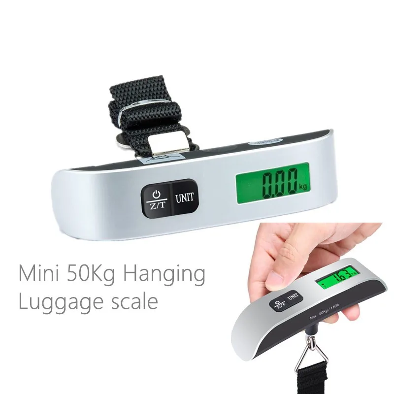 

Electronic Hand Luggage Scale Portable Scales Digital Display 50kg/110lb Precision Travel Suitcase Baggage Bag Weighing Tools