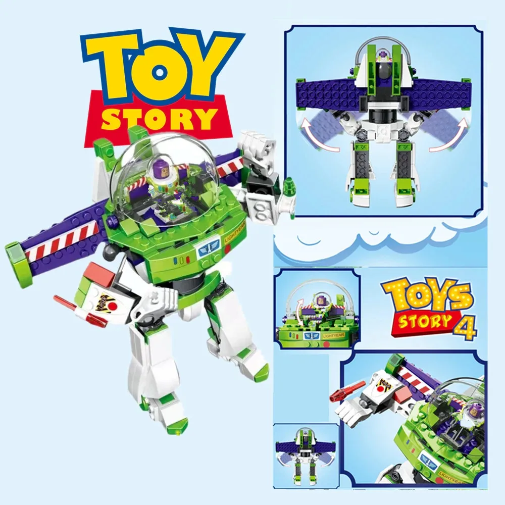 

2022 Disney Toy Story 4 Buzz Lightyear Blocks Space Mech Armor Building Blocks Bricks Toys for Children Boys Kid Gift