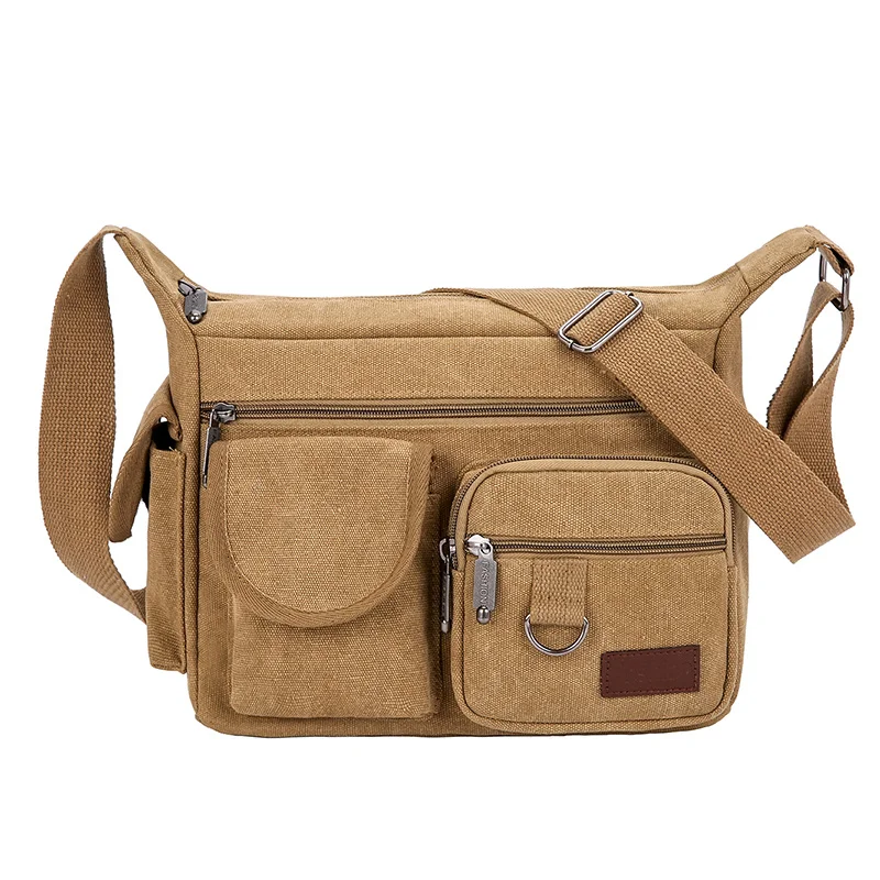 

Men's canvas bag, casual, sports, zipper