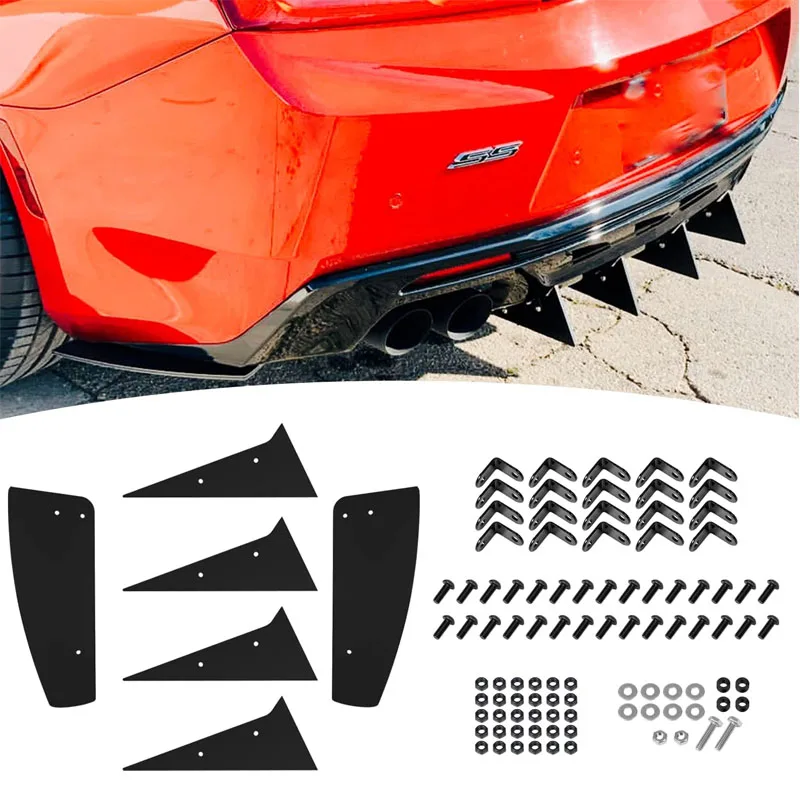 

Rear Diffuser Set for Camaro SS ZL1 2016 2017 2018 Aluminum Compound Material, Sporty & Aggressive Appearance 6 PCS Kit