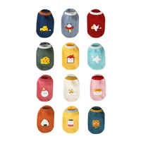 0 5y 3pairspring and summer new candy color childrens boat socks cartoon comfortable toddler socks breathable socks