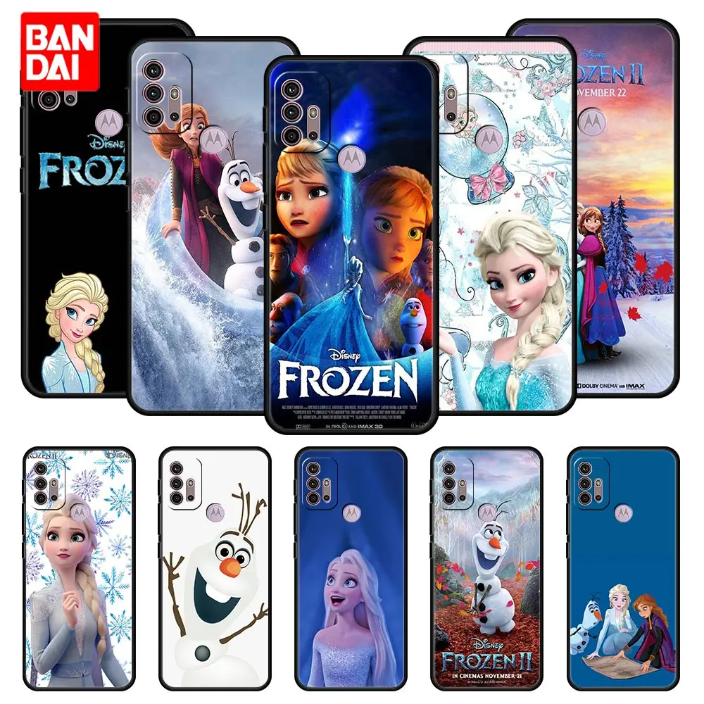 

Cover Case for Motorola Moto G30 G50 G60 G8 G9 G200 G31 G60s Power Plus Play Lite Soft Fashion Queen Elsa Princess Girl Anime