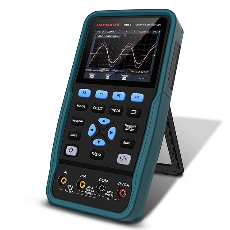 

Handheld 50M Bandwidth Multimeter Dual-function Portable USB2 Channel Automatic Measurement True RMS HO52 Digital Oscilloscope