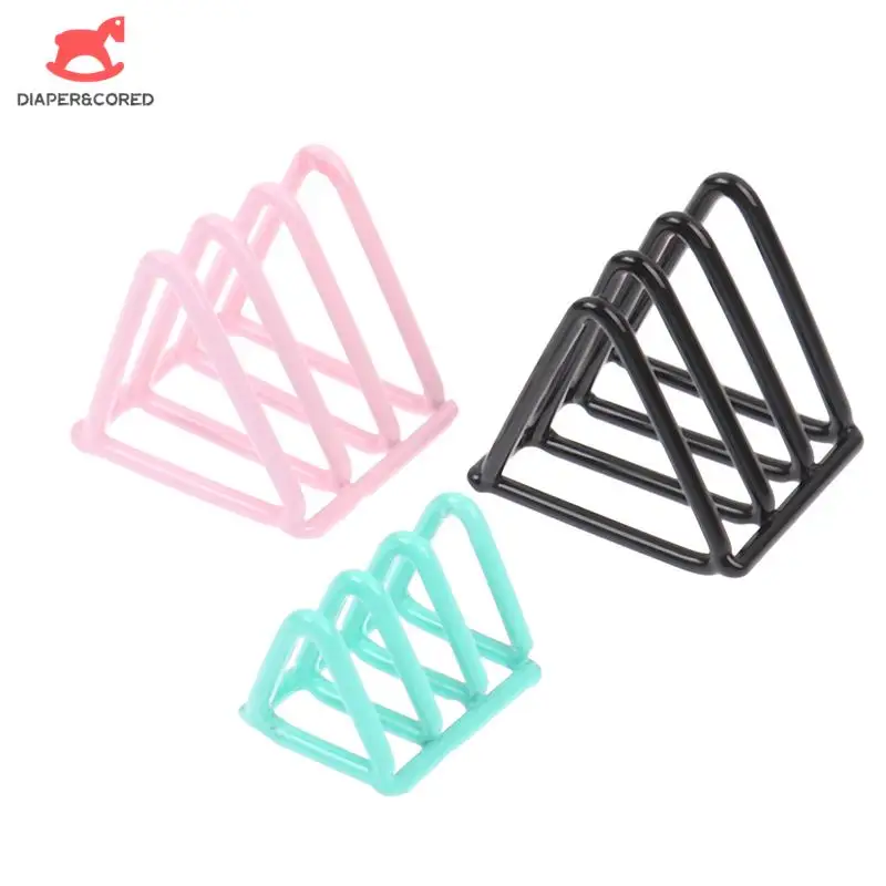 

1:12 миниатюрная треугольная книжная полка для кукольного домика, подставка для посуды, полка для хранения из металла, мебель для кукольного ...