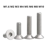 304 stainless steel m56 8 10 12 150mm m68 10 12 14 150mm flat countersunk head hexagon socket cap bolt screw