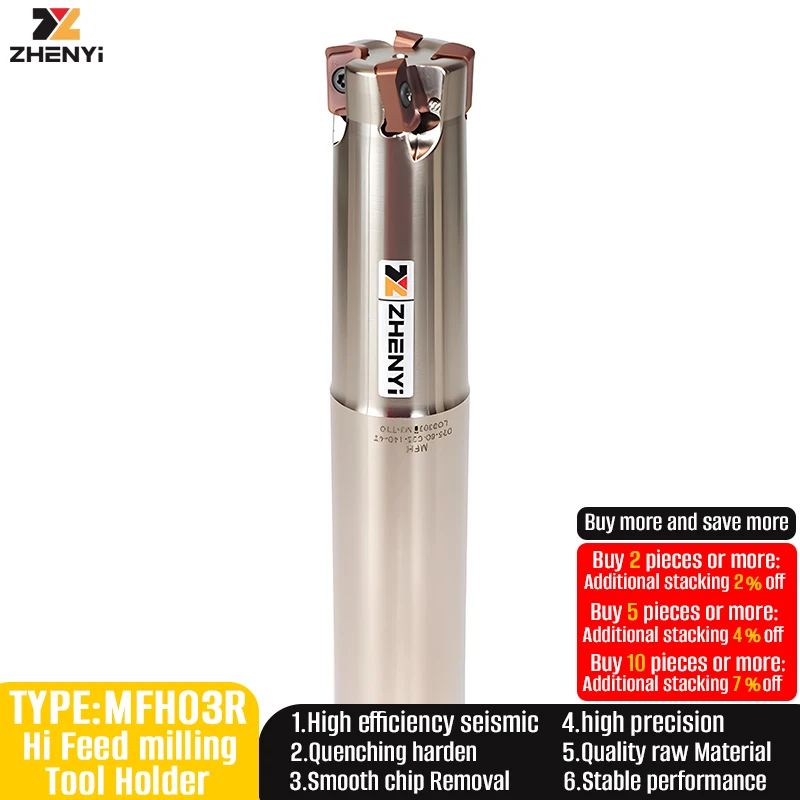 

SUREWEL MFH03R Модульный держатель фрезерного инструмента Высокоточный фрезерный держатель для оправки Фрезерный держатель Лезвие из карбида вольфрама LOGU030310