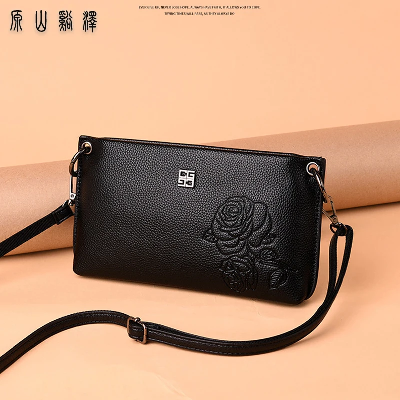 

Кожаная сумка-мессенджер для женщин, сумка из мягкой кожи для женщин среднего возраста, маленькая сумка на одно плечо для женщин, 2022