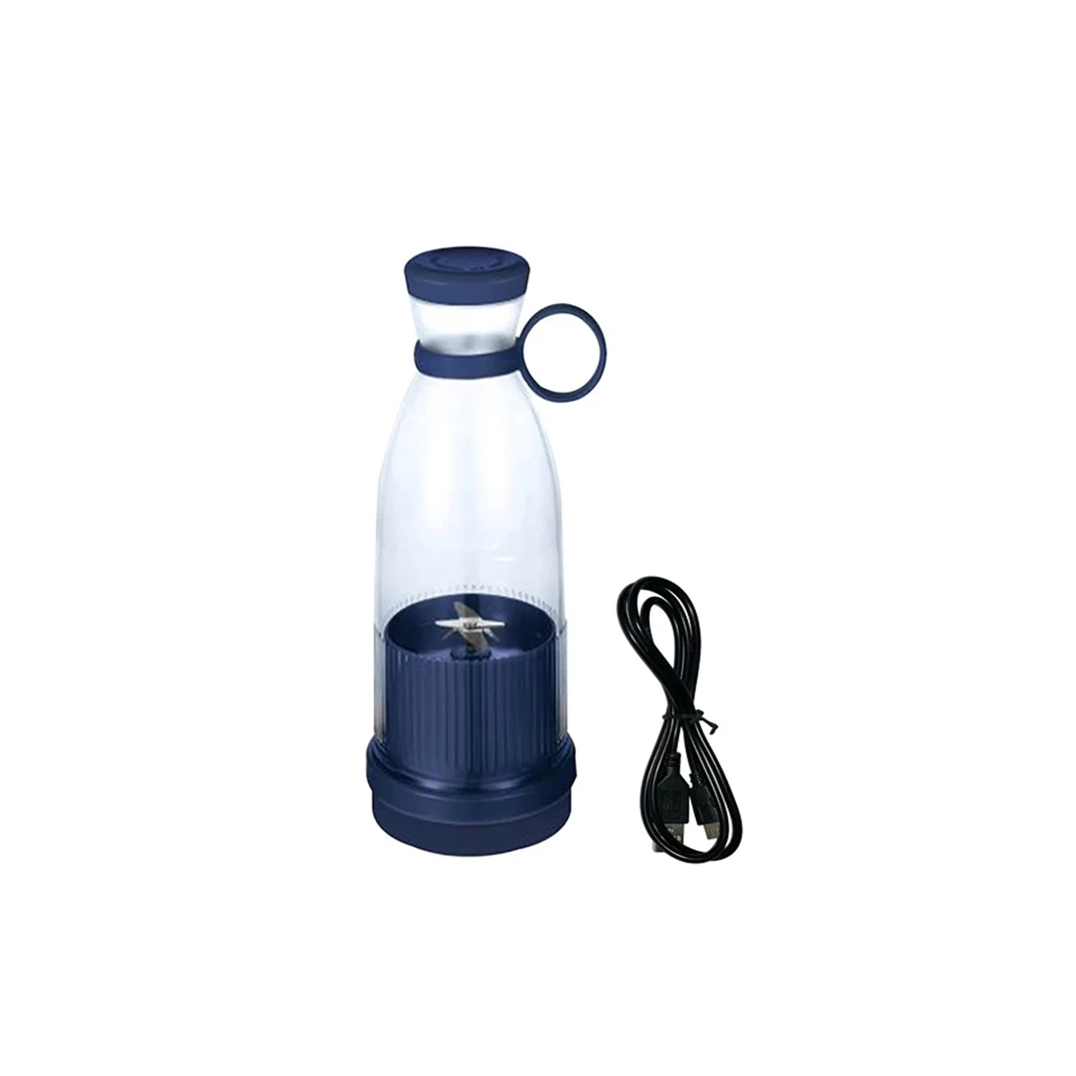 Rechargeable Mixers Fruit Juicers USB Portable Juice Bottle Mini Fast Electric Blender Smoothie Ice Maker Blue