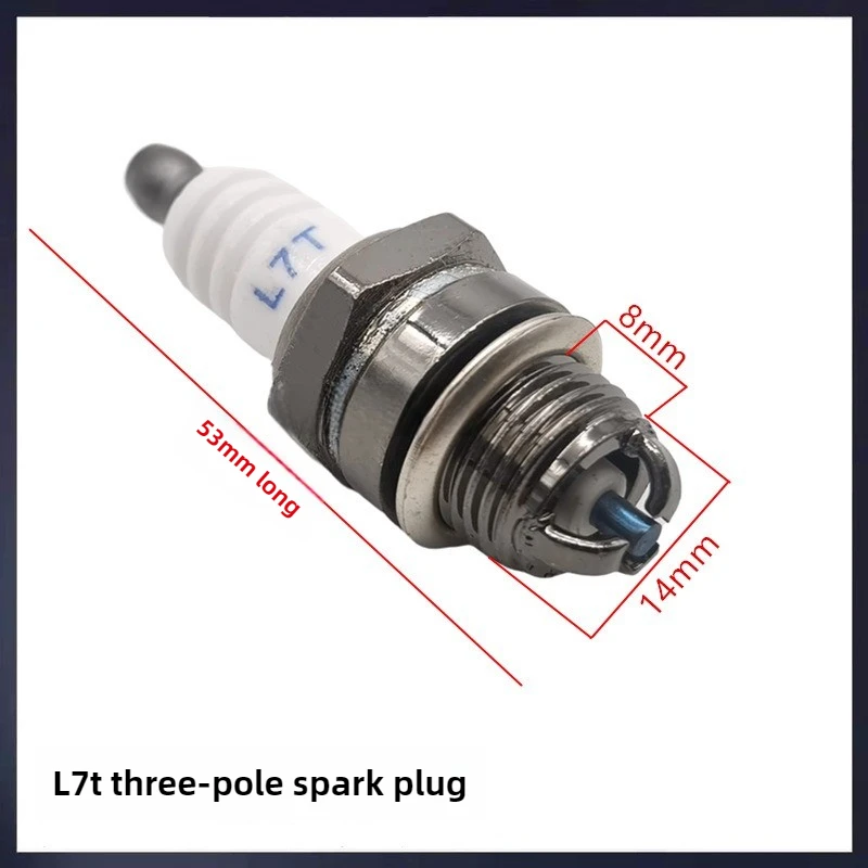 

Трехсторонняя свеча зажигания L7T, 2-тактная для бензиновой бензопилы и кустореза, электрод зажигания двигателя, автозапчасти