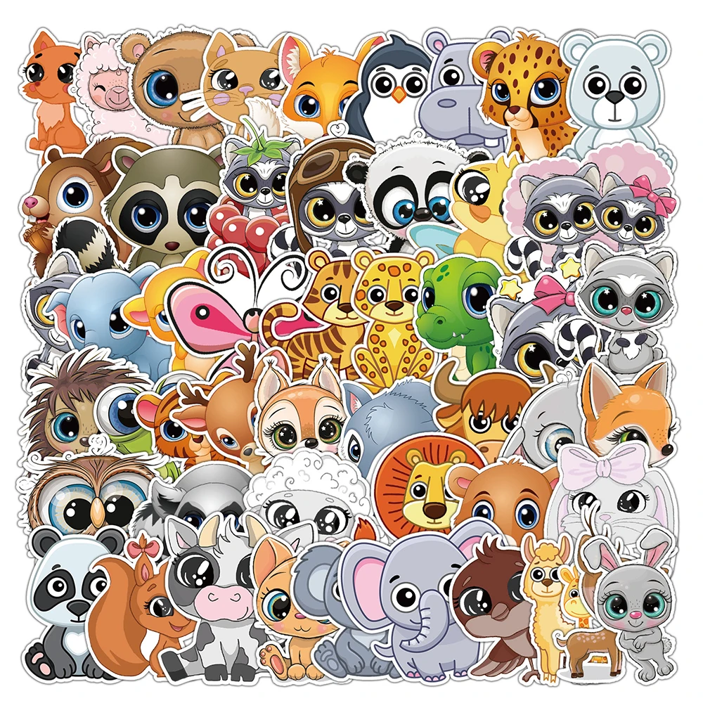 

10/30/50PCS Kawaii Mixed Animal Anime Stickers Toy DIY Decoration Suitcase Notebook Phone Stationery Cute Cartoon Sticker Gift