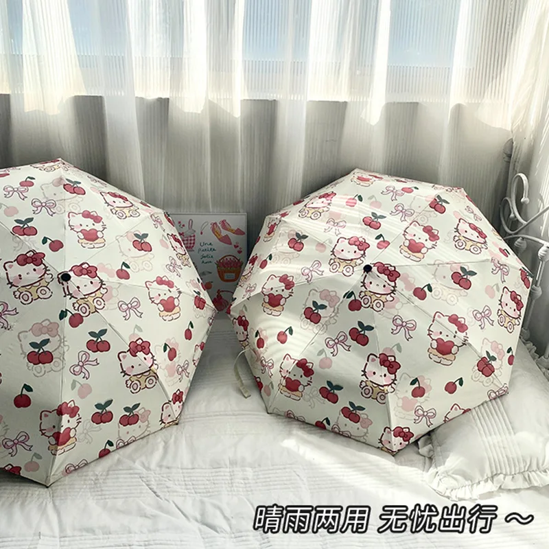 Hello Kitty Sanrio Kuromi полностью автоматический ручной зонт складной зонтик от солнца