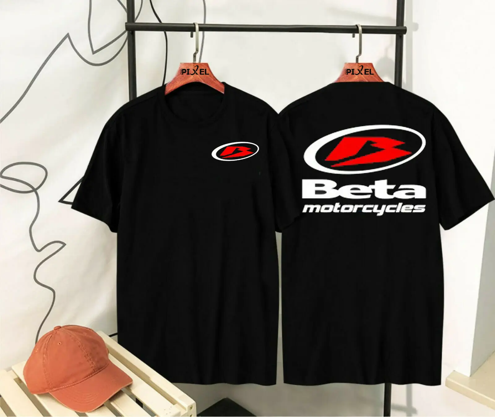 

New Beta Motorcycle Logo Black Men's T SHIRT