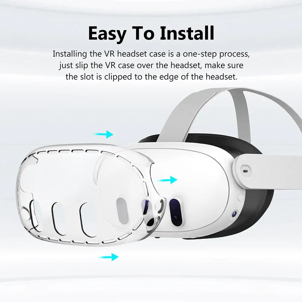 

Защитный чехол для шлема Meta Quest 3 VR, прозрачные чехлы из ТПУ, пылезащитный чехол для Oculus Meta вопросы 3 VR, аксессуары для очков X3N6