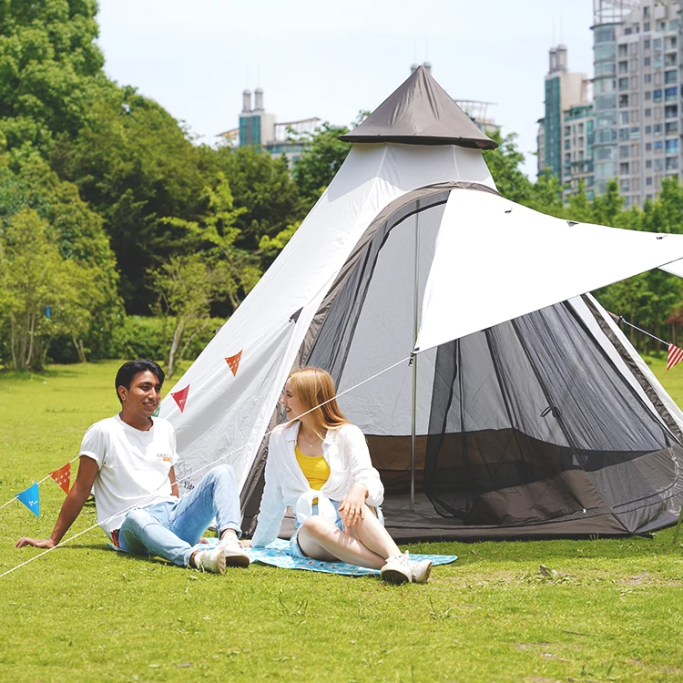 

New Outdoor Tent 3-4 Persons tent Camping Simple Multi-person Rainproof outdoor activities Glamping Tent