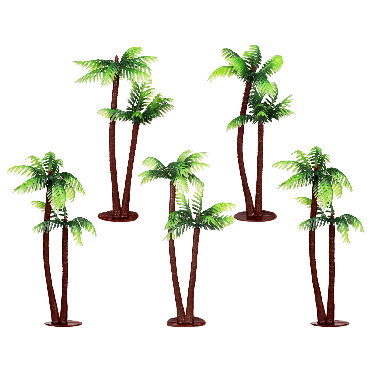 

TINKSKY 5Pcs Plastic Coconut Palm Tree Miniature Pots Bonsai Craft Micro Landscape DIY Decor
