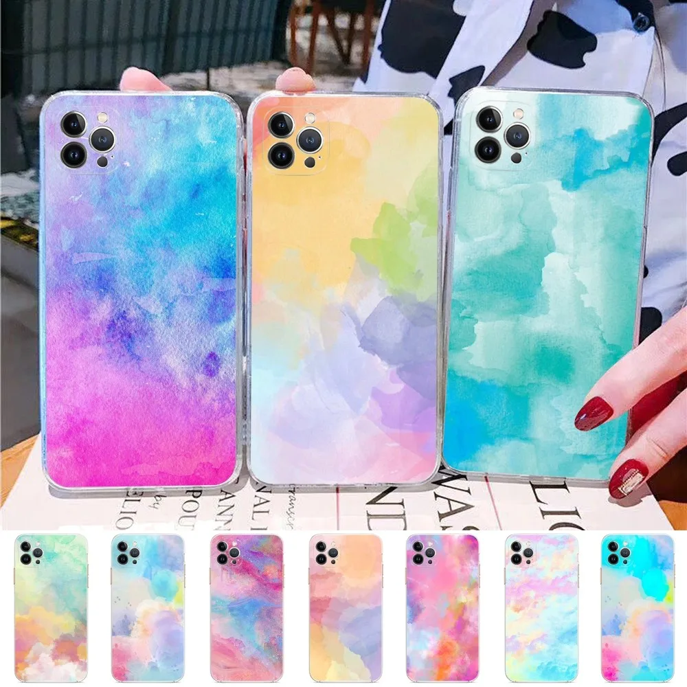 

Watercolor Drawing Phone Case For iPhone 15 14 11 12 13 Mini Pro XS Max Cover 6 7 8 Plus X XR SE 2020 Funda Shell