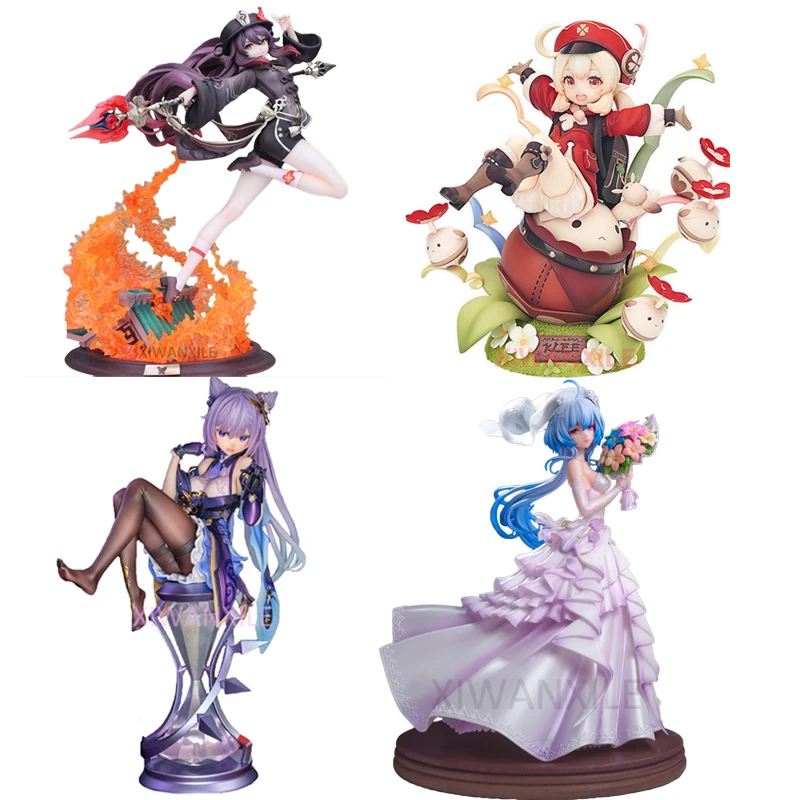 

21cm Genshin Impact Keqing Anime Figure Klee Action Figure Genshin Impact Paimon Figurine Hu Tao Figure Collection Doll Toys