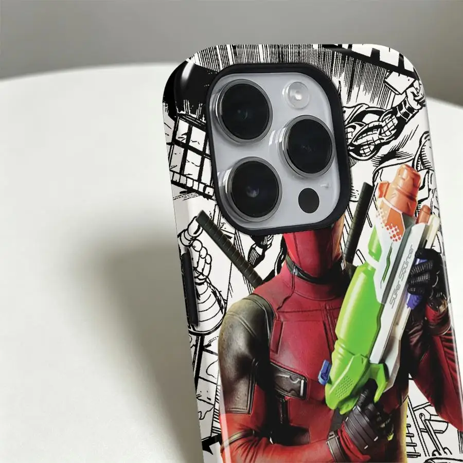 Фото Чехол для телефона Apple iPhone 17 Air 11 16 Pro Max 14 XS XR 13 15 Plus 16e 12, мягкий чехол-накладка Deadpool Love №4