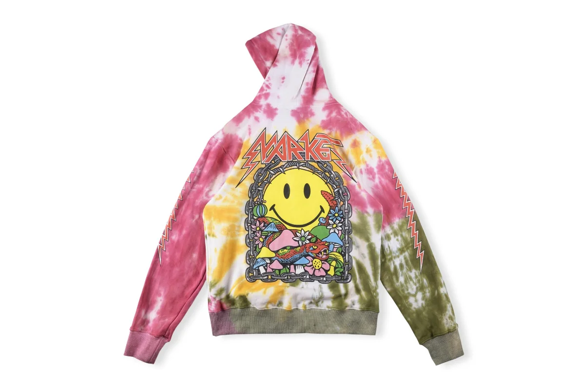 

High Quality 1:1 SMILEY IRON MARKET Tie Dye Cactus Jack Hoodies Men Women High Street Autumn Winter Haikyuu Justin Bieber