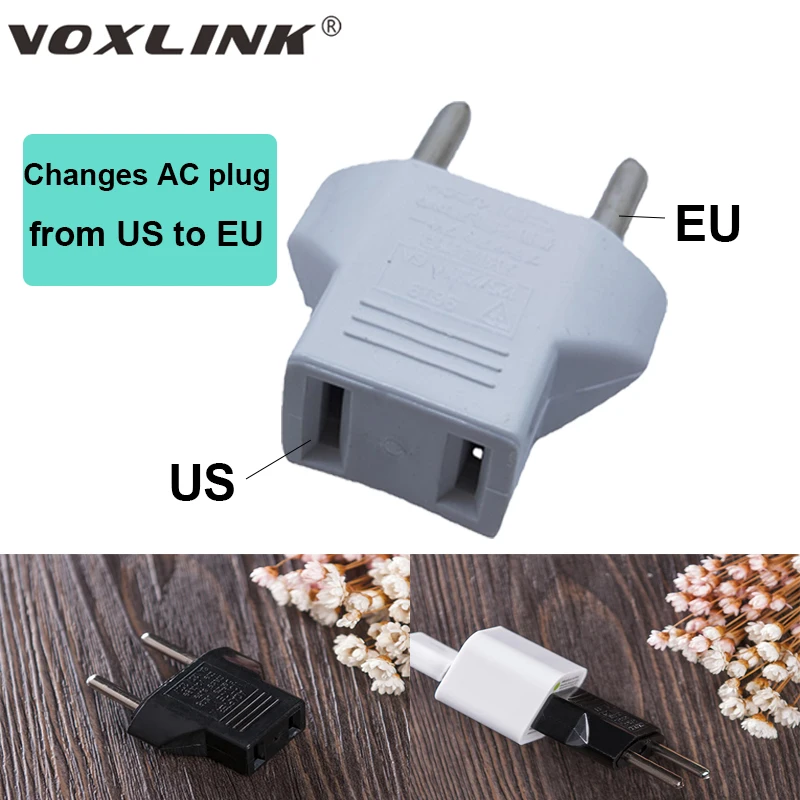 

VOXLINK 1pcs US To EU Plug Socket Adapter American To Euro Travel Adapter European Plug Converter Electric AC Power Accessories