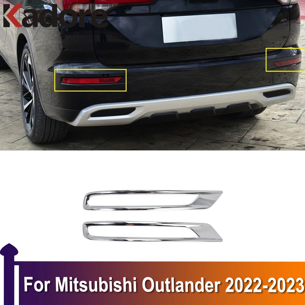 

Для Mitsubishi Outlander 2022-2023, хромированная задняя фонарь, задняя фара, противотуманная фара, рамка, автомобильные аксессуары