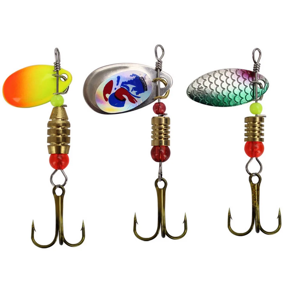 Lure Spinnerbait Fishing Baits Spinning Sequins Sets Suit Multicolor Three Hooks 2.5-4.5g Casting Freshwater Jig Tackle YE0272 enlarge