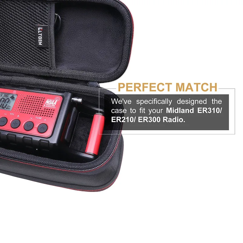 Фото LTGEM EVA Жесткий Чехол для Midland ER310 аварийный Кривошип погода AM/FM радио дорожная сумка для хранения №3