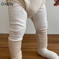 criscky toddler kids baby girls spring autumn long pants patchwork leggings girl casual long pant children clothes