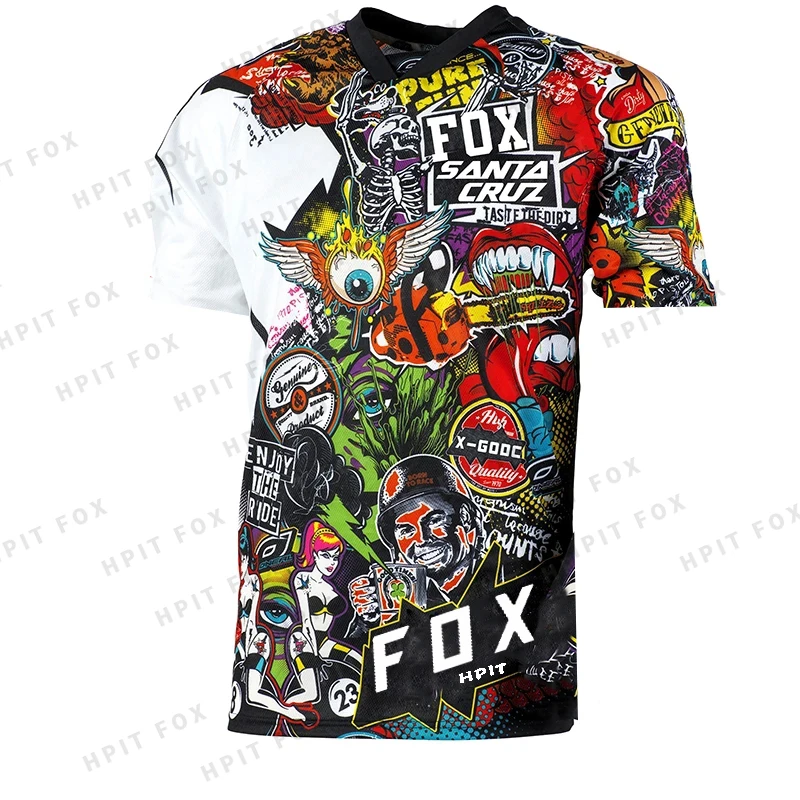 

2022 Mountain Bike Team Downhill Jersey MTB Offroad DH Fxr Bicycle Locomotive Shirt Cross Country Mountain Hpit Fox Jersey