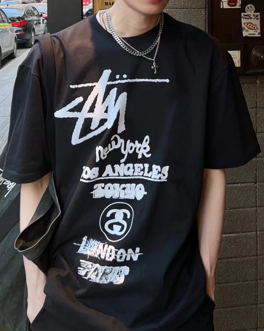 

Футболка оверсайз для мужчин и женщин, модная Свободная рубашка с короткими рукавами и принтом, весна-лето