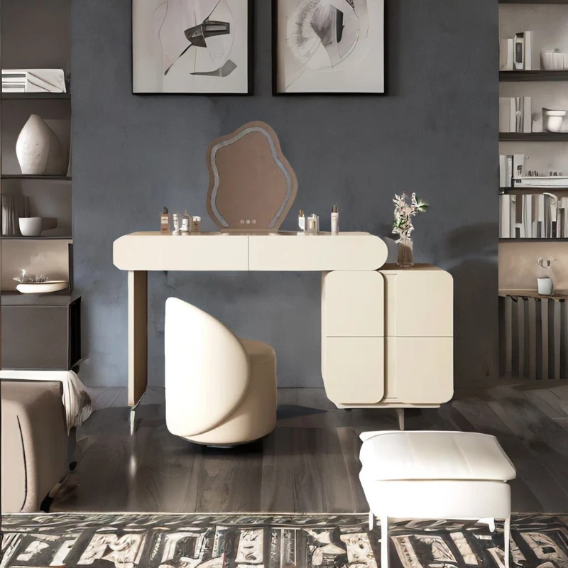 Черный туалетный столик для макияжа минималистичная мебель скандинавская