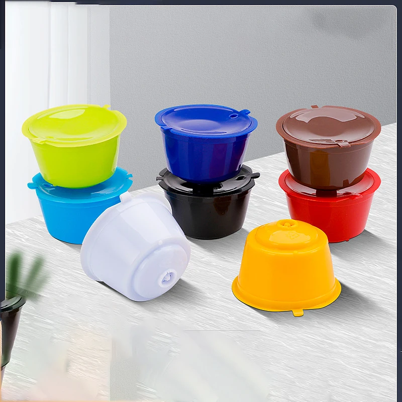 

3PCS Reusable Coffee Capsule Filter Cup Refillable Caps Spoon Brush Filter Baskets for Nescafe Dolce Gusto Pod Soft Taste Sweet