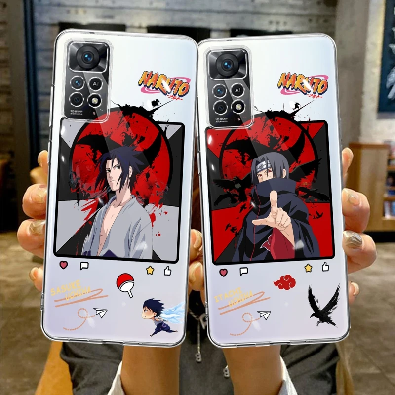 

For Xiaomi Redmi Note 7 8 9 10 11 12 4G 5G Pro 9S 10Pro 10S NOTE11 11T 8T Shell Coque Case Naruto Anime Akatsuki