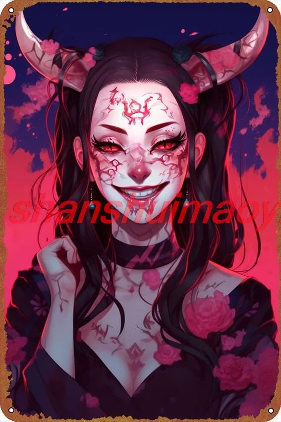 Аниме-плакаты Demonic Emanation винтажная жестяная вывеска уникальный металлический