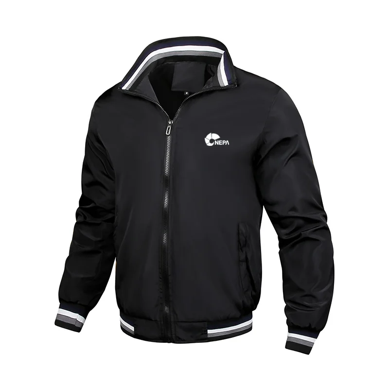 

Spring and Autumn Thin Coat NEPA Jacket Printed Polyester Fiber Printed Fashion Casual Outdoor Sports Top Polo Neck Zip Cardigan