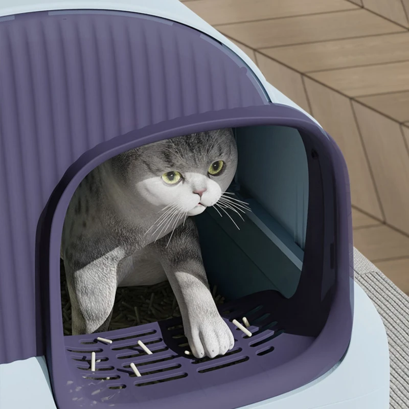 

Openness Covered Cat Bedpans Toilet Convenient Sandbox Clean Cat Bedpans Indoor Training Kedi Tuvaleti Cat Supplies QF50CB