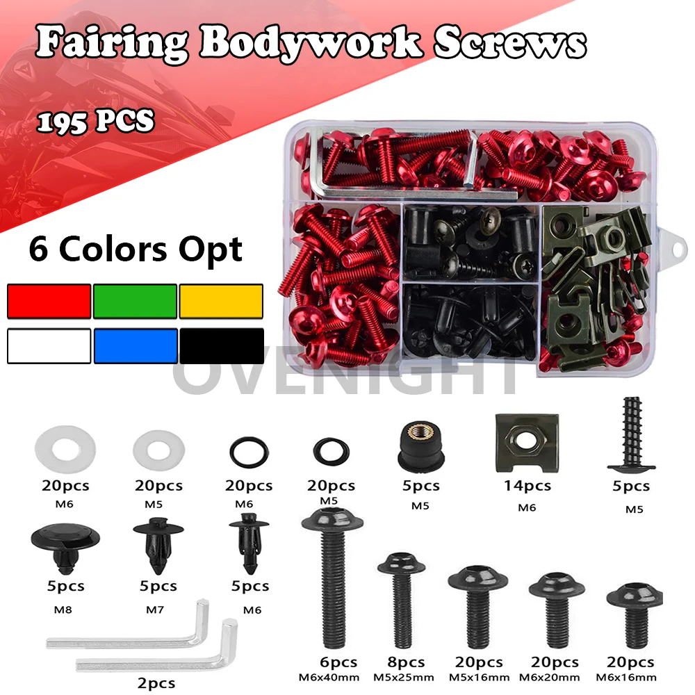 195 шт. зажимы для мотоциклов Honda XLV600 XLV650 XLV700 TRANSALP XLV 600 700 FMX NX XRV 650 XRV650 T