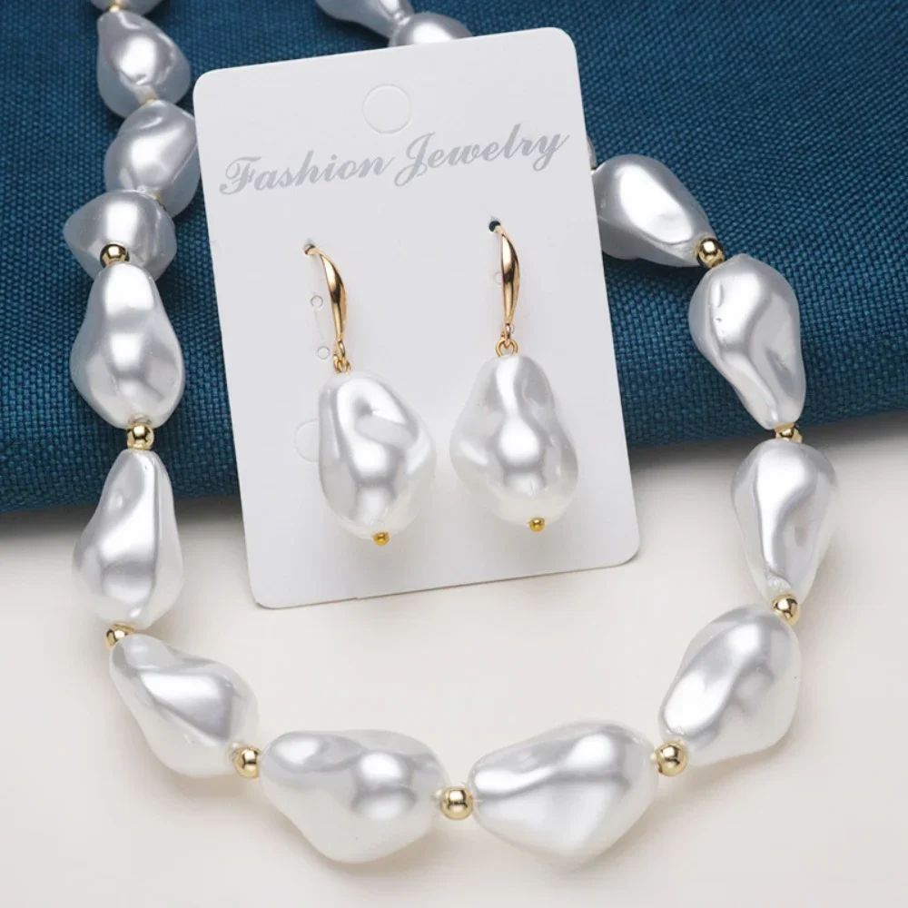 Ожерелье женское с имитацией жемчуга в стиле барокко