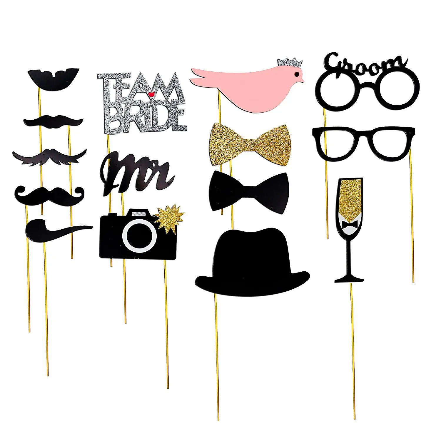 31pcs Funny Birthday Photo Booth Props DIY Wedding Groom Bridal Party Decor Baby Shower Bride To Be Team Shooting - купить по